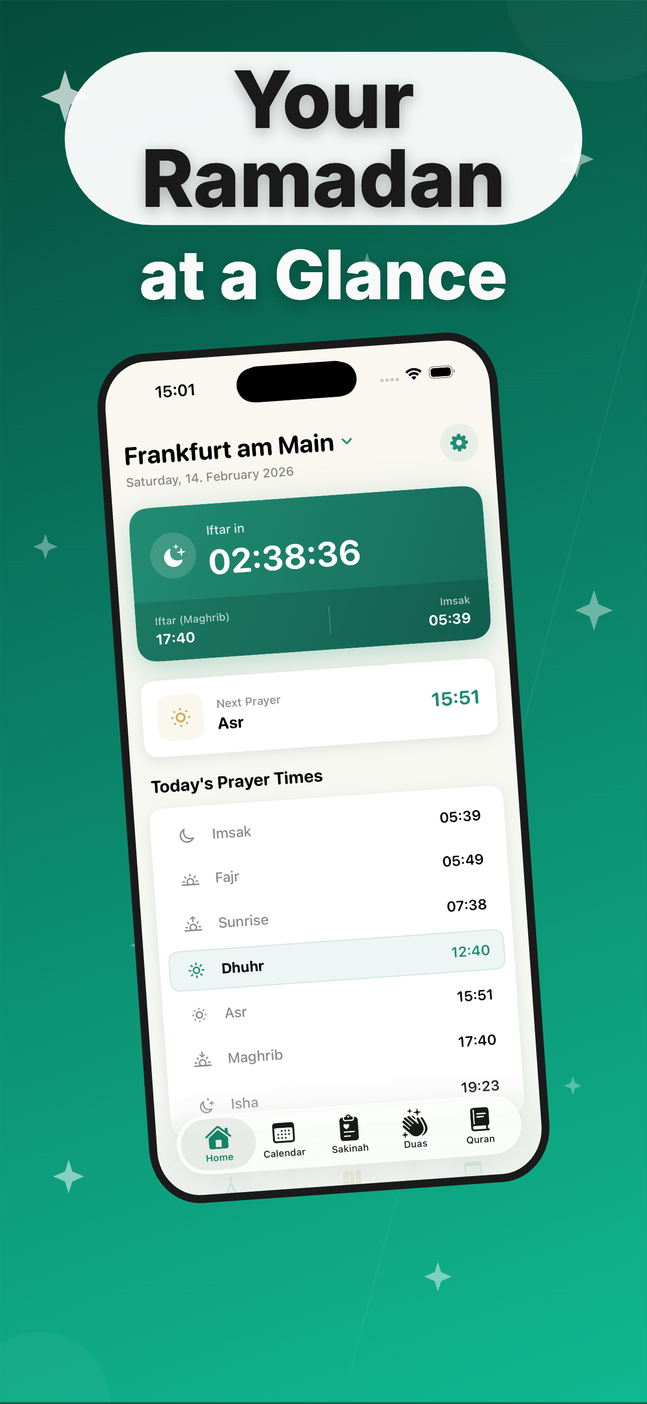 Ramadan Companion Home Screen